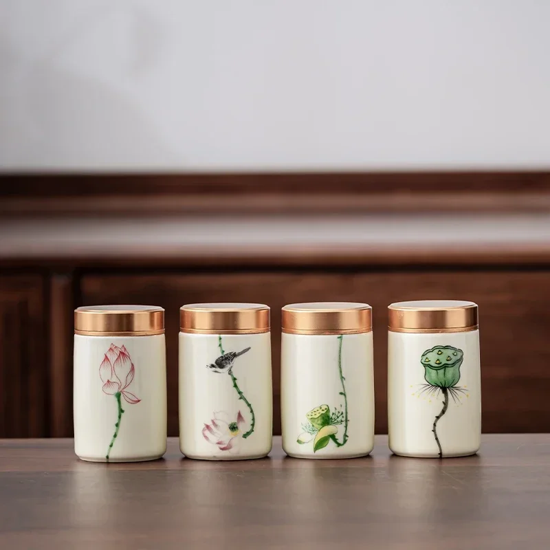 Herbal Tea For Wellness - 4PCS/LOT Boutique ceramics Tea Caddy Medicinal