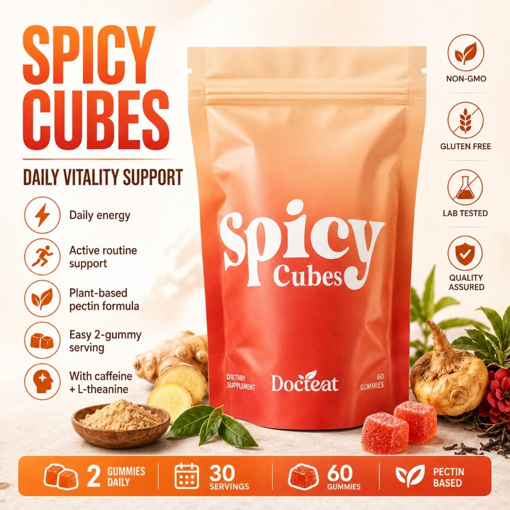 Docteat Spicy Cubes Gummies 60 - огляд і ціна Wellness Herbal Tea Blends