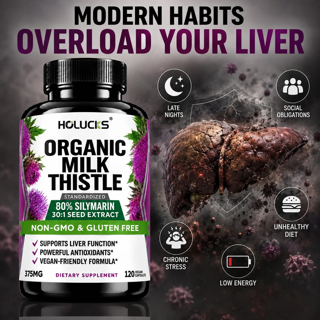 Kidney Liver Health Capsules,  - огляд і ціна Milk Thistle Silymarin