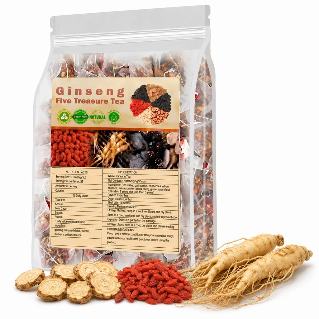 Premium Ginseng Five Treasure  - огляд і ціна Wellness Herbal Tea Blends